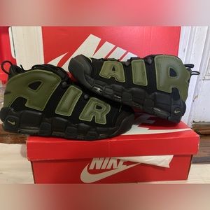 Nike Air More Uptempo Pilgrim Olive Green DH8011-001 Men's Size 11.5-12